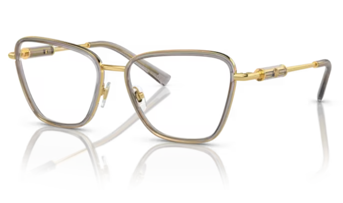 Versace VE1292 1506 Grey Transparent 54MM Oval Women's Eyeglasses