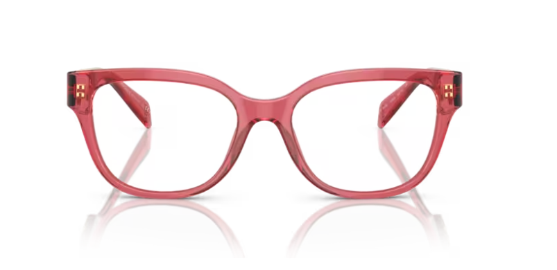 Versace 0VE3338 5409 Transparent red Soft Square Eye Women's Eyeglasses