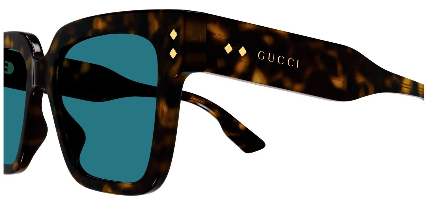 Gucci GG1084S 002 Havana/Light Blue Square Men's Sunglasses