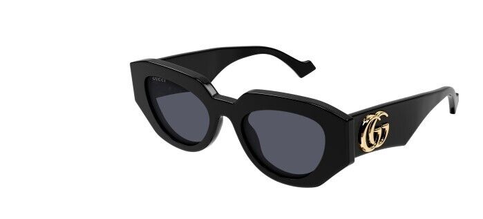 Gucci GG 1412S 001 Black/Grey Cat Eye Women's Sunglasses