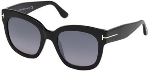 Tom Ford BEATRIX 02 FT 0613 01cc Shiny Black Sunglasses