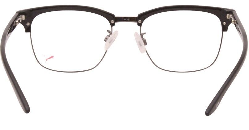 Puma PU0172O 006 Black/Black Square half-Rim Unisex Eyeglasses