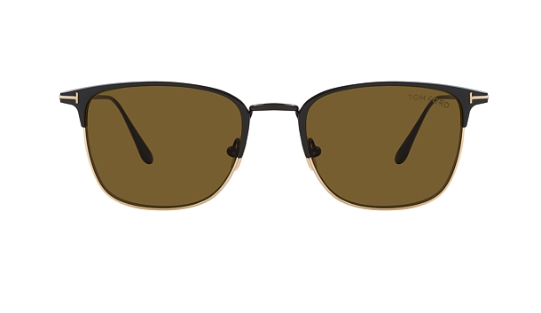 Tom Ford FT 0851 Liv 01J Shiny Black/Brown Men's Sunglasses