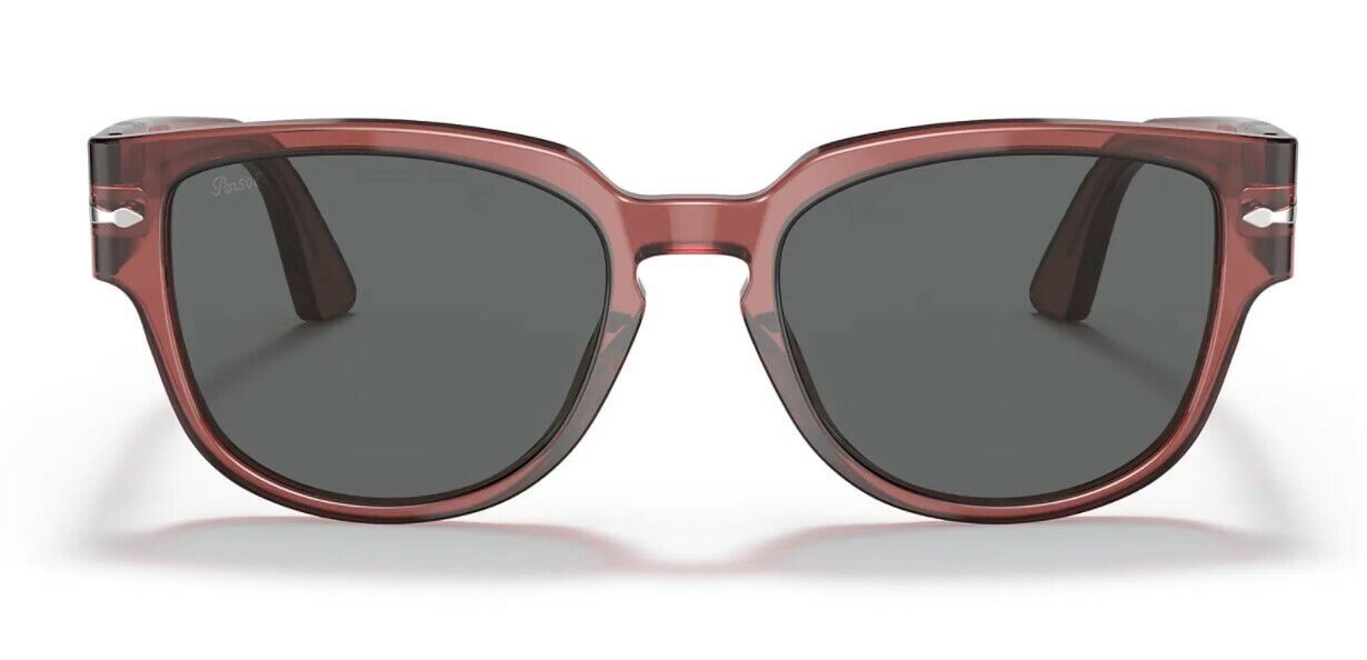 Persol 0PO 3231S 1104B1 Red Burnt Transparent/Dark Grey Men's Sunglasses