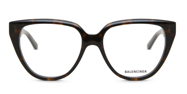 Balenciaga BB0129O 005 Havana Squared Eyeglasses