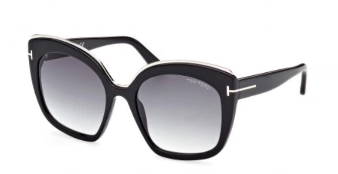 Tom Ford FT0944 Chantalle 01B  Shiny Black/Smoke Gradient  Women's Sunglasses