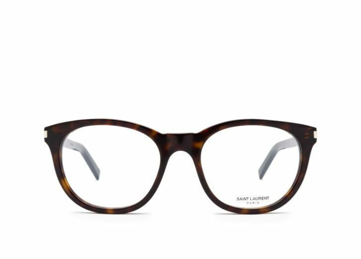 Saint Laurent SL 471 002 Havana Square Unisex Eyeglasses
