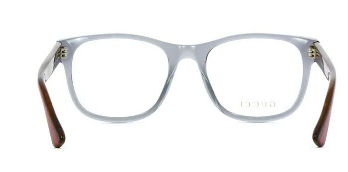 Gucci GG 0004ON-004 Cristal Gray Square Unisex Eyeglasses