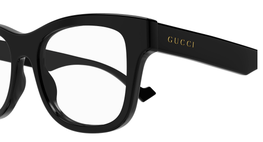 Gucci GG1332O-004 Black Rectangular Men's Eyeglasses