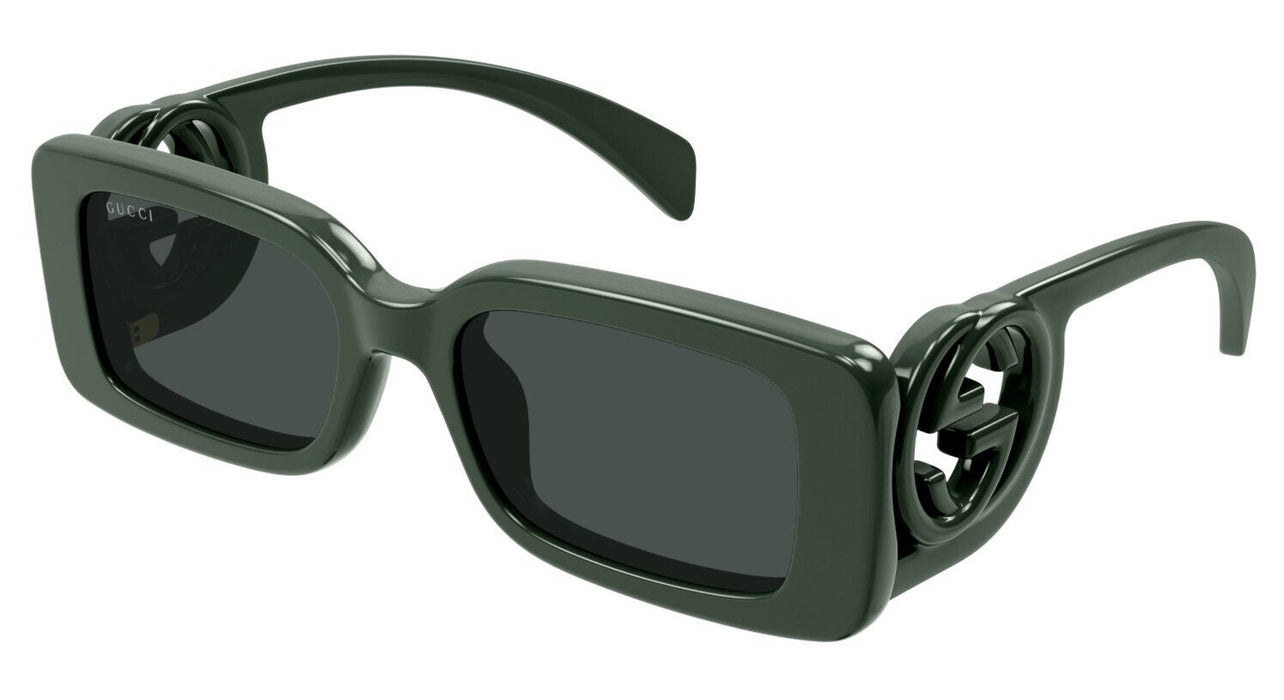 Gucci GG1325S 003 Grey/Solid Grey Narrow Rectangular Women's Sunglasses