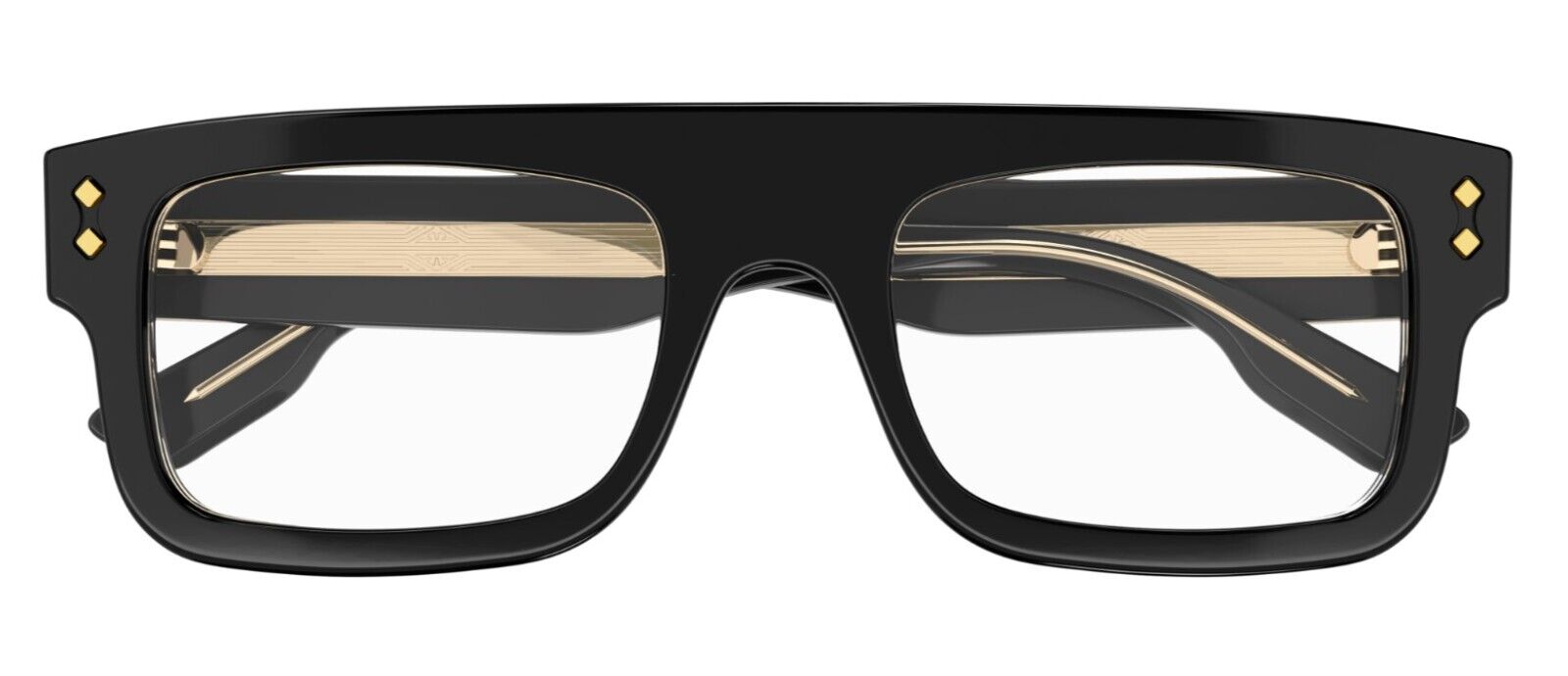 Gucci GG1085O 001 Black Rectangular Men's Eyeglasses