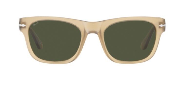 Persol 0PO3269S 116931 Beige Opal/Green Rectangle Unisex Sunglasses