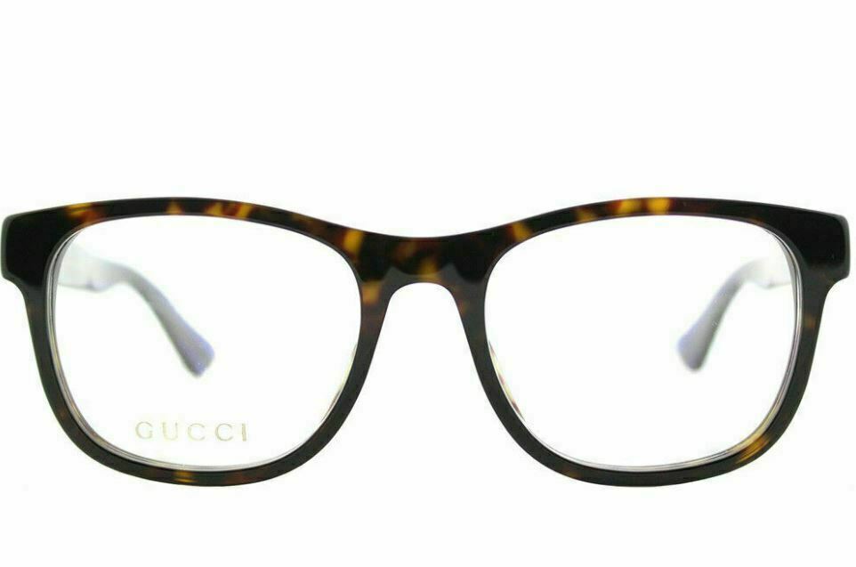 Gucci GG 0004O 003 Havana Black/Black Square Unisex Eyeglasses