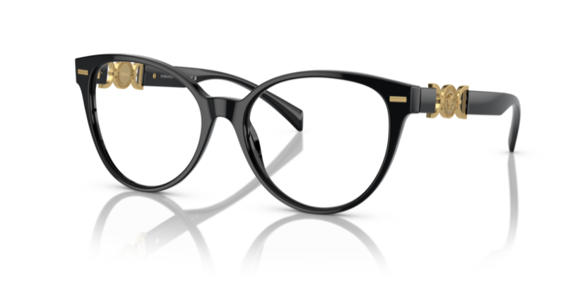 Versace 0VE3334F GB1 Black Cat Eye Women's Eyeglasses