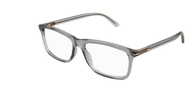 Gucci GG14470 004 Grey Clear Rectangular Men's Eyeglasses
