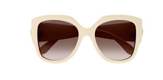 Gucci GG 1407S 004 Ivory/Brown Soft Square Women's Sunglasses