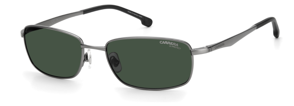 Carrera 8043/S 0R80/QT Semi Matte Dark Ruthenium/Green Men Sunglasses