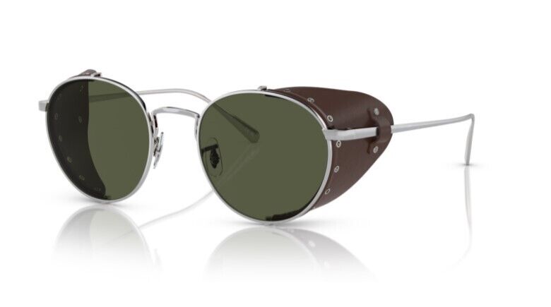 Oliver Peoples 0OV1323SM Cesarino 525452 Silver Sequoia Leather/G-15 Sunglasses