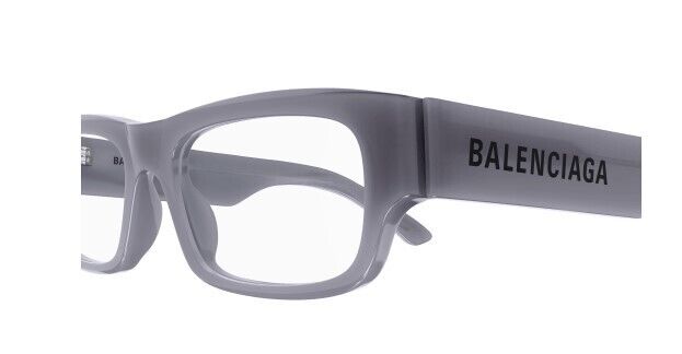 Balenciaga BB0265O 003 Grey Rectangular Men's Eyeglasses