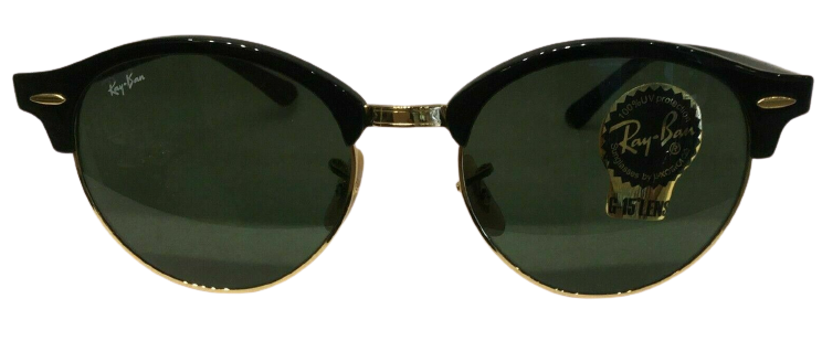 Ray Ban 0RB4246 CLUBROUND 901 BLACK Sunglasses