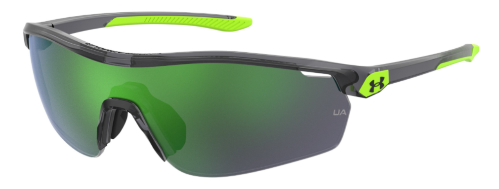 Under Armour Ua 7001/S 0KB7/Z9 Gray/Green Polarized Unisex Sunglasses