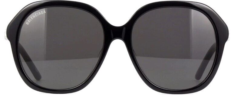 Balenciaga BB0184SA 001 Black/Grey Butterfly Full-Rim Women's Sunglasses