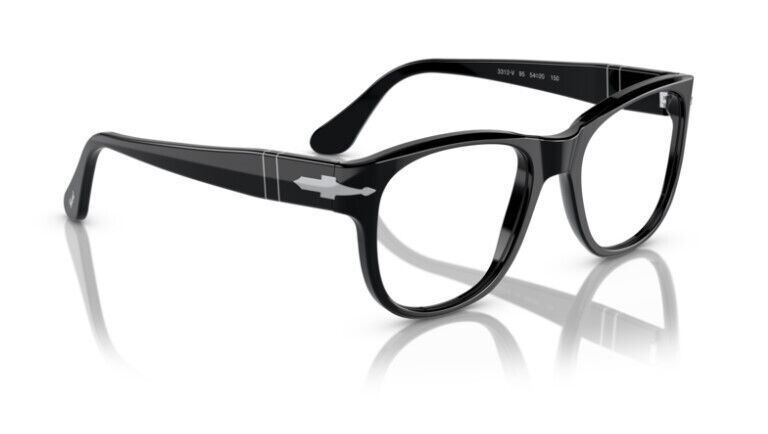 Persol 0PO3312V 95 Black Square Unisex Eyeglasses