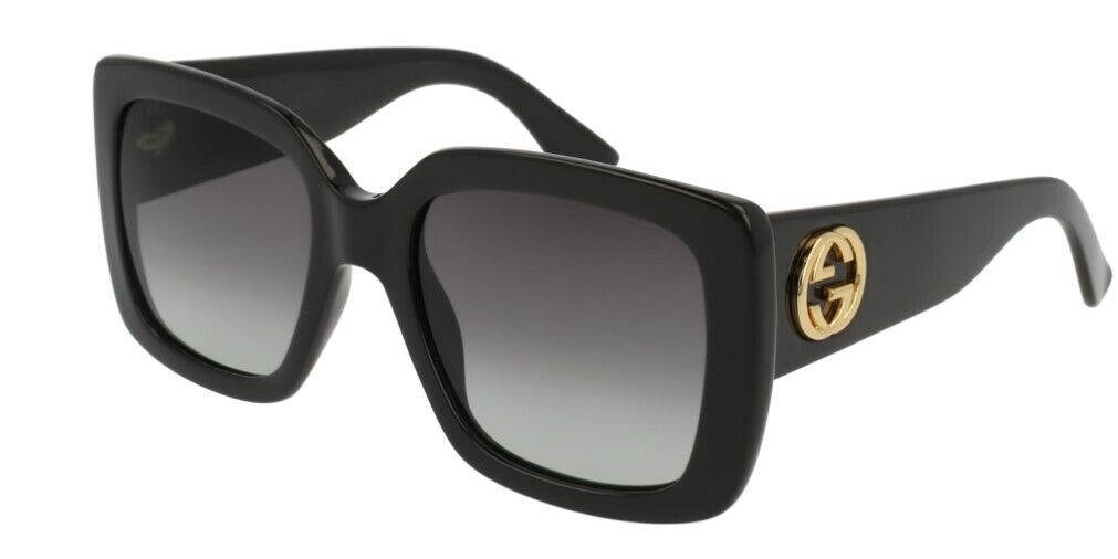 Gucci GG0141SN 001 Gradient Black/Gray Square Women Sunglasses