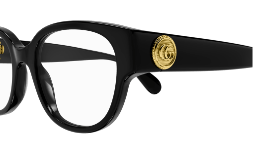 Gucci GG1411O-004 Black Rectangle Women Eyeglasses