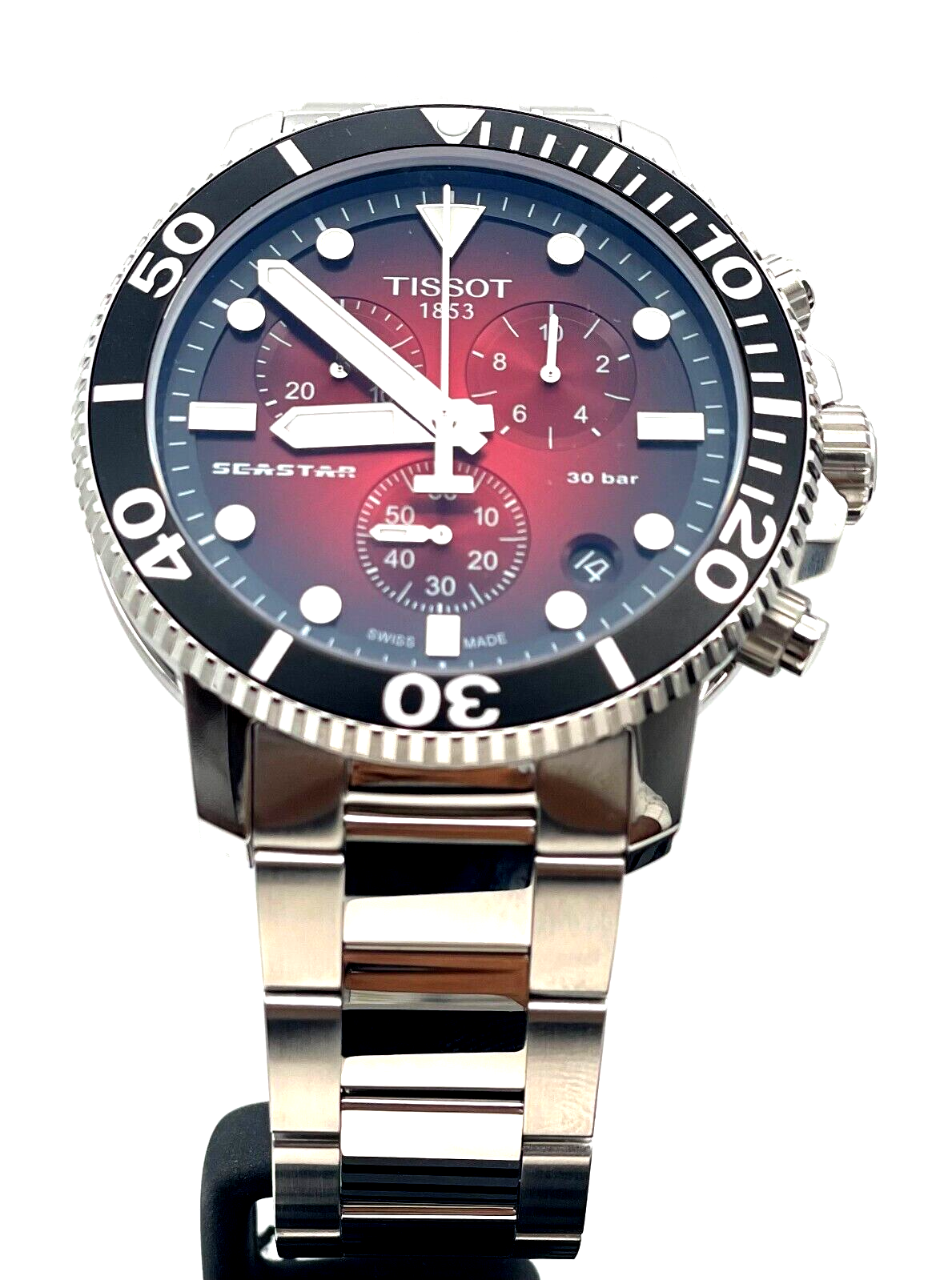 Tissot Seastar 1000 Quartz Chrono Gradient Red/Black Dial Watch T1204171142100