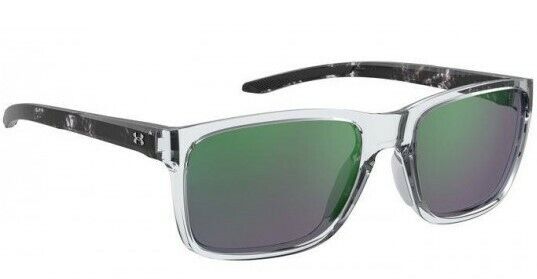 Under Armour Ua 0005/S 0MNG/Z9 Crystal Black/Green Multi Polarized Sunglasses