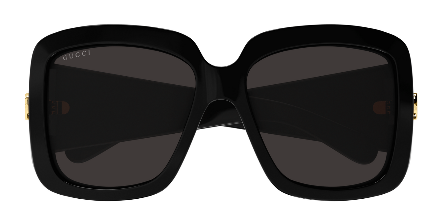 Gucci GG1402SA-001 Black/Grey Oversized Square Women's Sunglasses