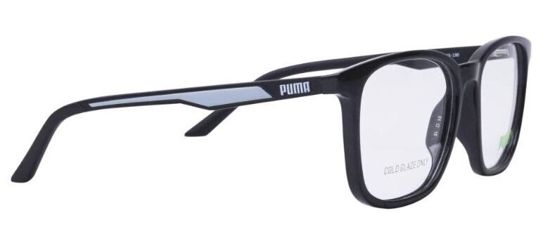 Puma PJ0061O 001 Black/Black Square Junior Full-Rim Eyeglasses