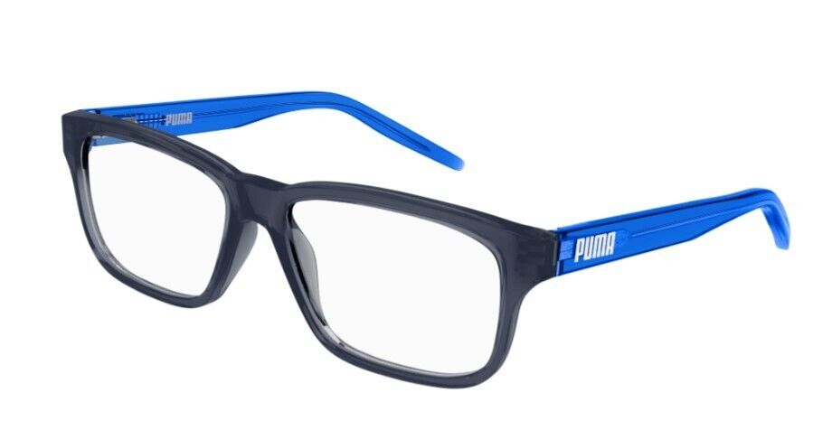 Puma PJ0046O 005 Blue-Blue Rectangular Full-Rim Junior Eyeglasses