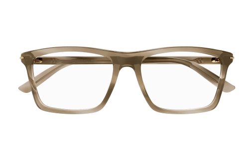 Gucci GG1445O 003 Havana Clear Rectangular Men's Eyeglasses