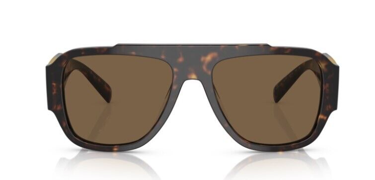 Versace 0VE4436U 108/73 Havana/Dark Brown Soft Rectangle Men's Sunglasses