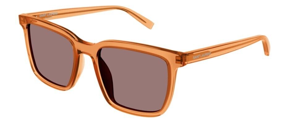 Saint Laurent SL500 005 Orange/Red Oversized Square Full-Rim Unisex Sunglasses