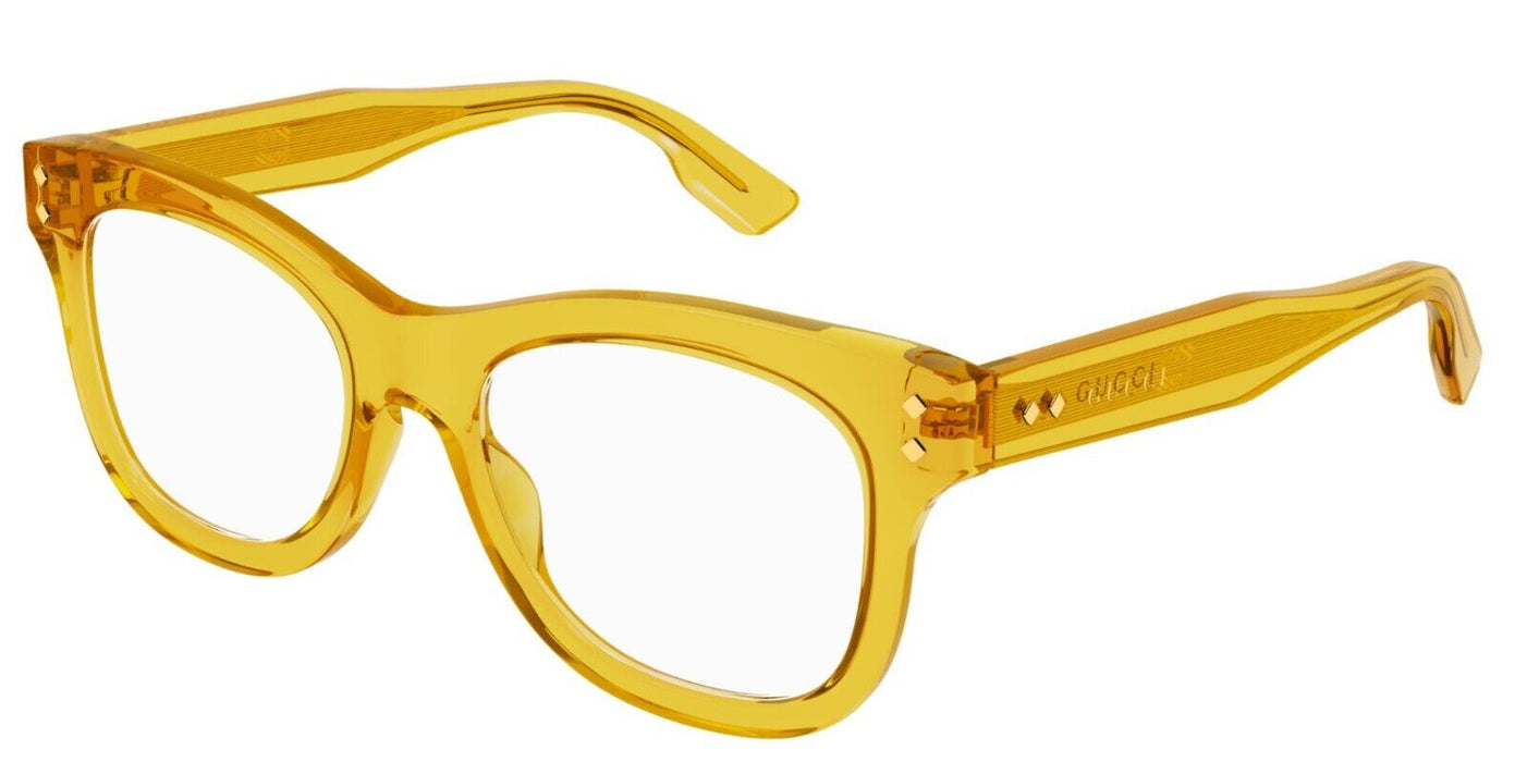 Gucci GG1086O 006 Yellow Soft Cat-Eye Women's Eyeglasses