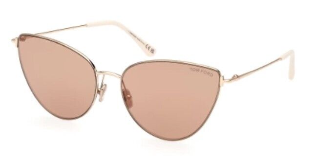 Tom Ford FT 1005 Anais-02 32G Shiny Pale Gold/Copper Women's Sunglasses