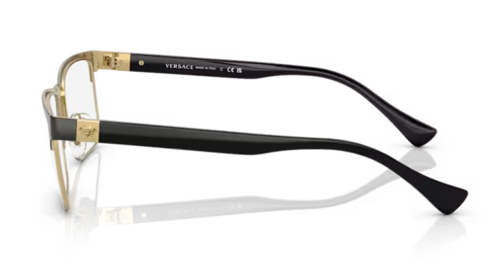 Versace 0VE1285 1443  Black 56mm Rectangle Men's Eyeglasses