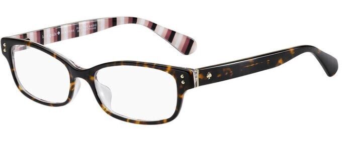 Kate Spade Lucyann2 02VM Havana Pattern Rectangular Women's Eyeglasses