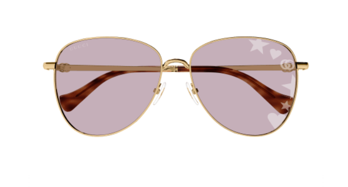 Gucci GG1419S 004 Gold Oval Photocromatic Women's Sunglasses