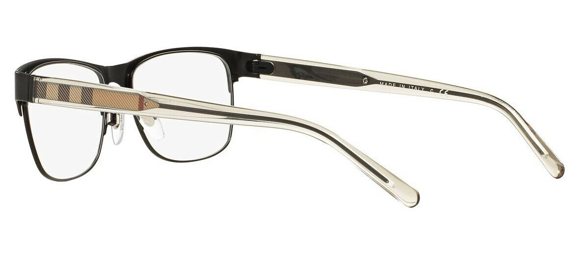 Burberry BE1289 1007 Matte Black Full-Rim Rectangle Men's Eyeglasses