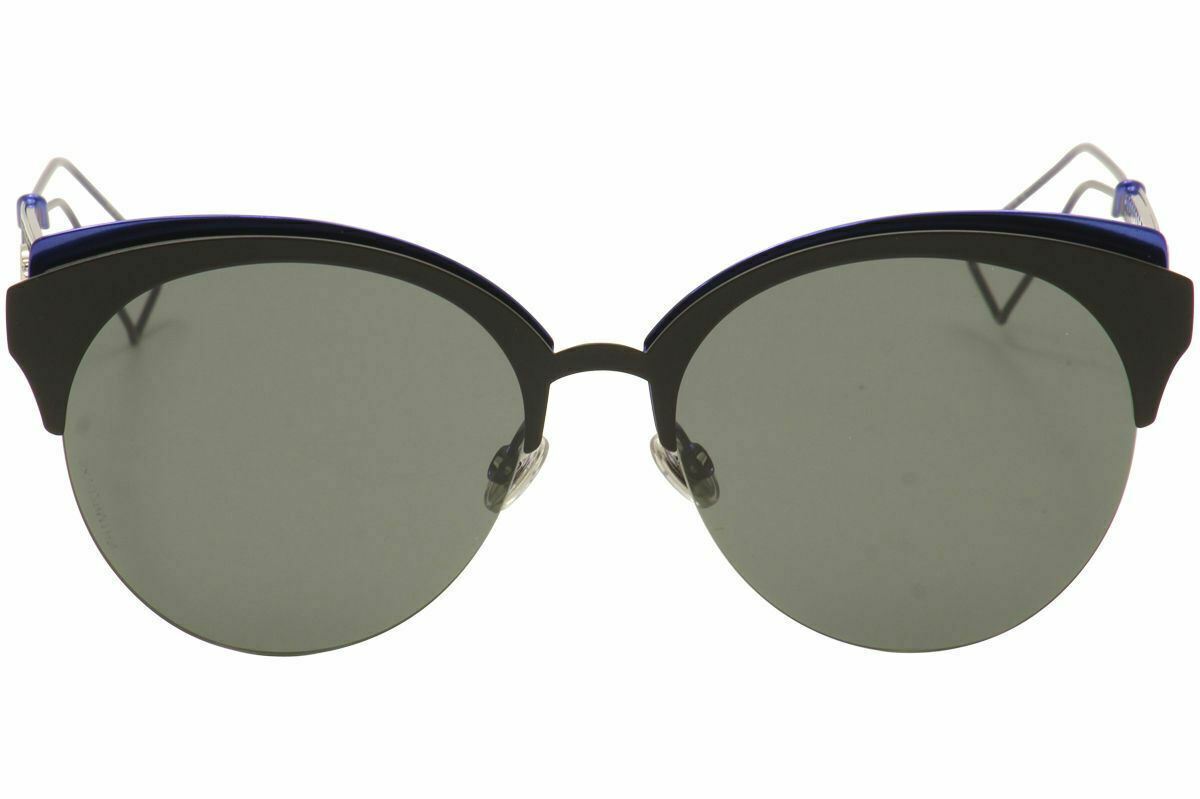 New Christian Dior Diorama Club G5V/2K Matte Black Blue/Green Sunglasses
