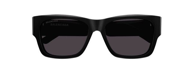 Balenciaga BB0262SA 001 Black/Grey Square Unisex Sunglasses