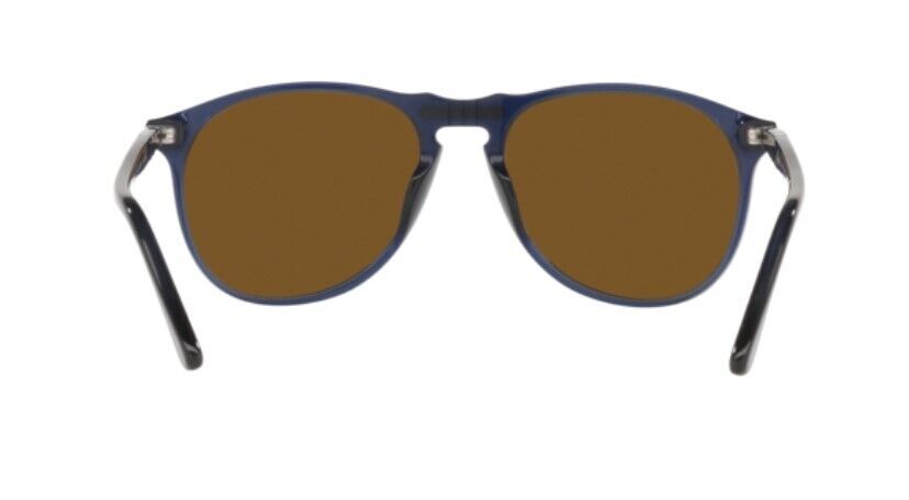 Persol 0PO9649S 114133 Transparent Blue/Brown Pilot Men's Sunglasses
