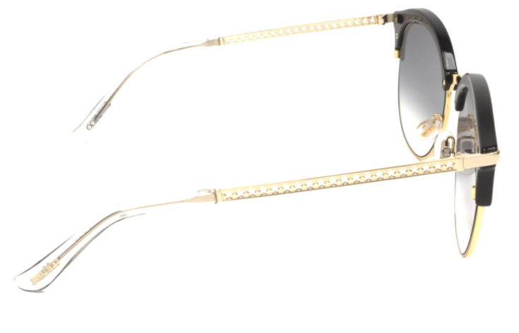 Jimmy Choo Hally/S 807/9O Black Gold/Gray Blue Gradient Sunglasses
