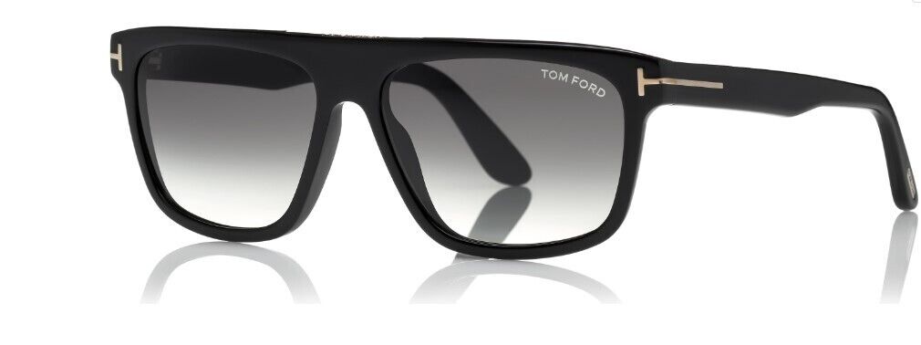 Tom Ford FT0628 Cecilio-02 01B Shiny Black/Gradient Smoke Men's Sunglasses