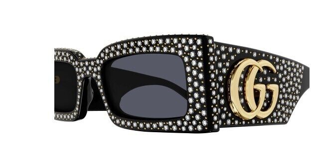 Gucci GG 1425S 005 Black/Grey Rectangular Women's Sunglasses