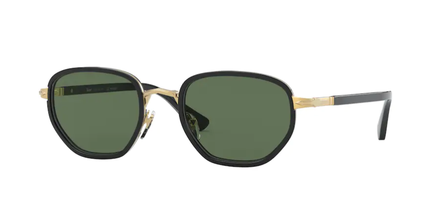 Persol 0PO 2471S 109758 Gold & Black/Green Polarized Men's Sunglasses